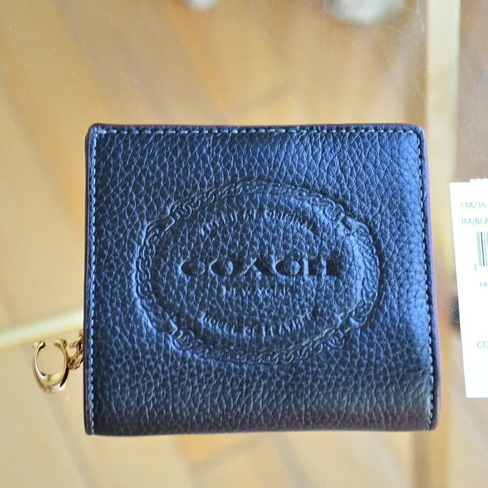 Coach CM216 SNAP WALLET WITH COACH HERITAGE